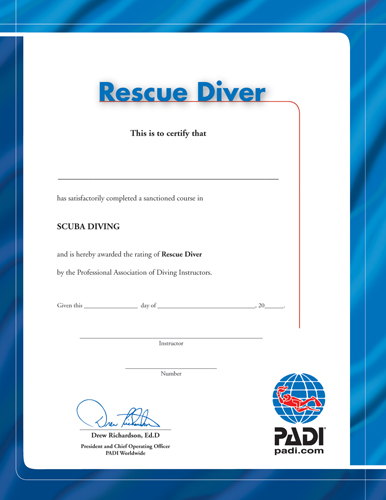Diplome Master Scuba Diver